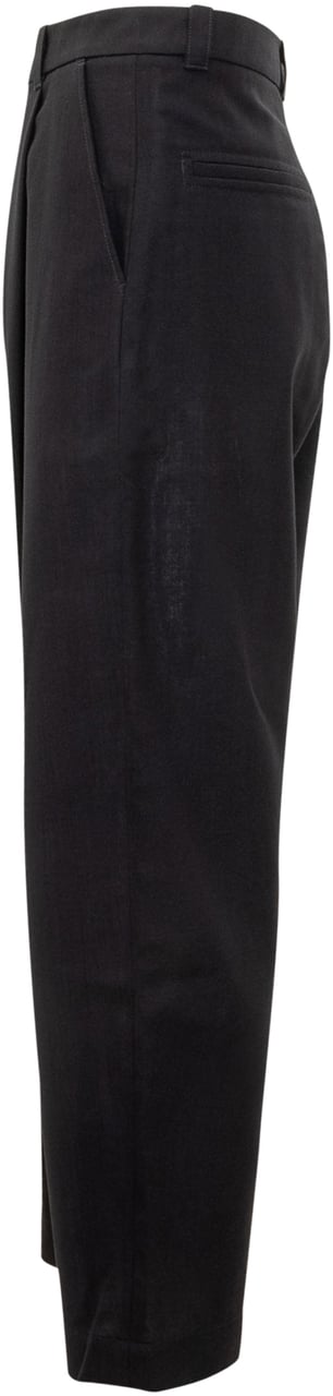 Studio Nicholson Studio Nicholson Pantaloni Neri a Gamba Ampia Blauw