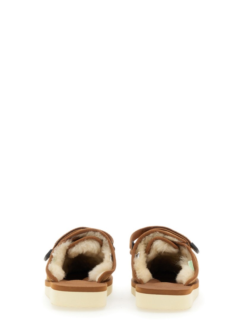 Suicoke Brown Suede Slip-On Loafers Bruin