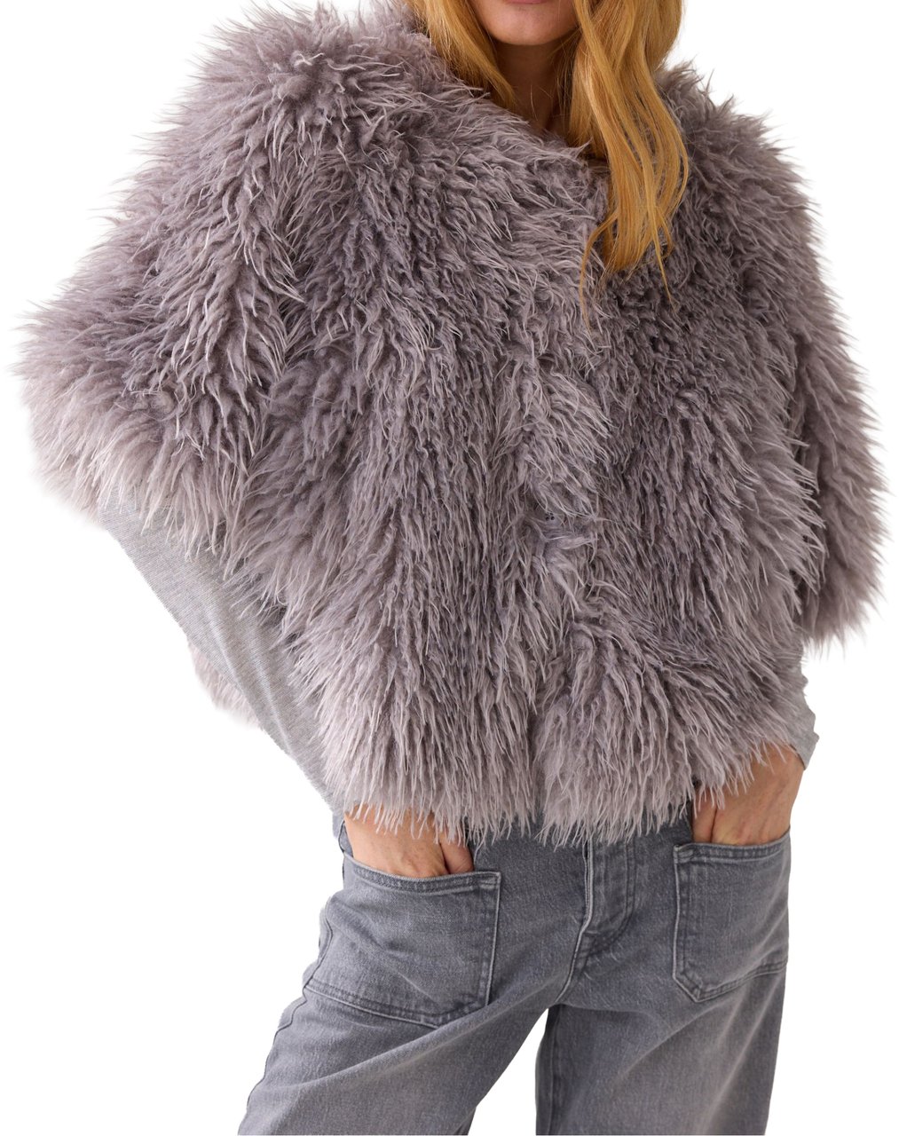Summum Summum Jacket Faux Furry Vesten Lichtgrijs 1s1194-12290 Grijs