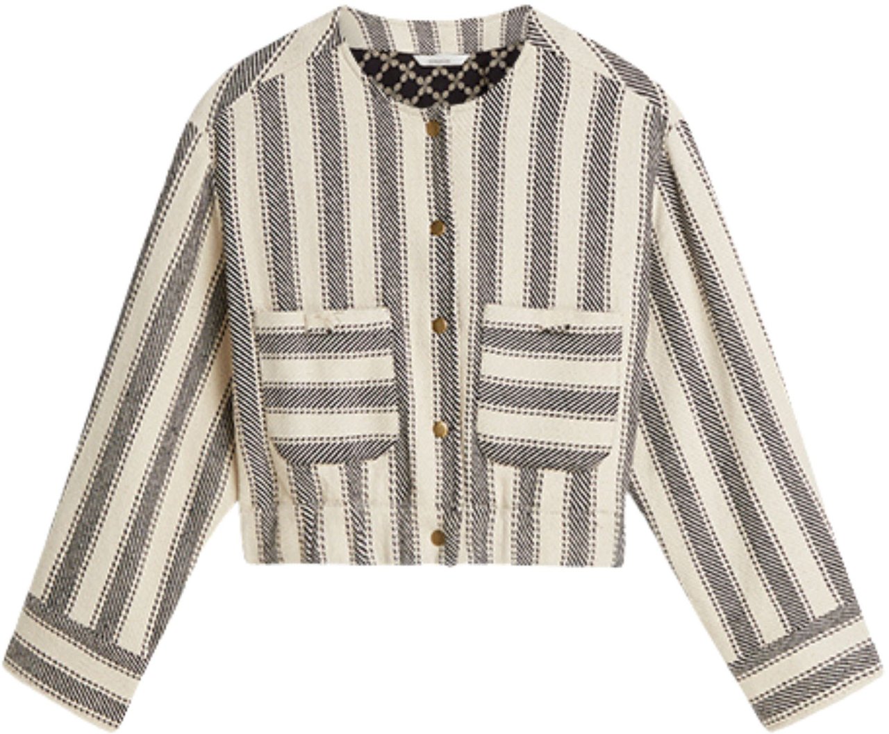 Summum Summum Jacket Stripe  Zwart 1s1277-12329 Zwart