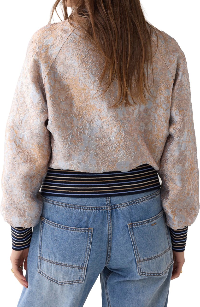 Summum Summum Jacket Jacquard Lichtblauw 1s1295-12366 Blauw