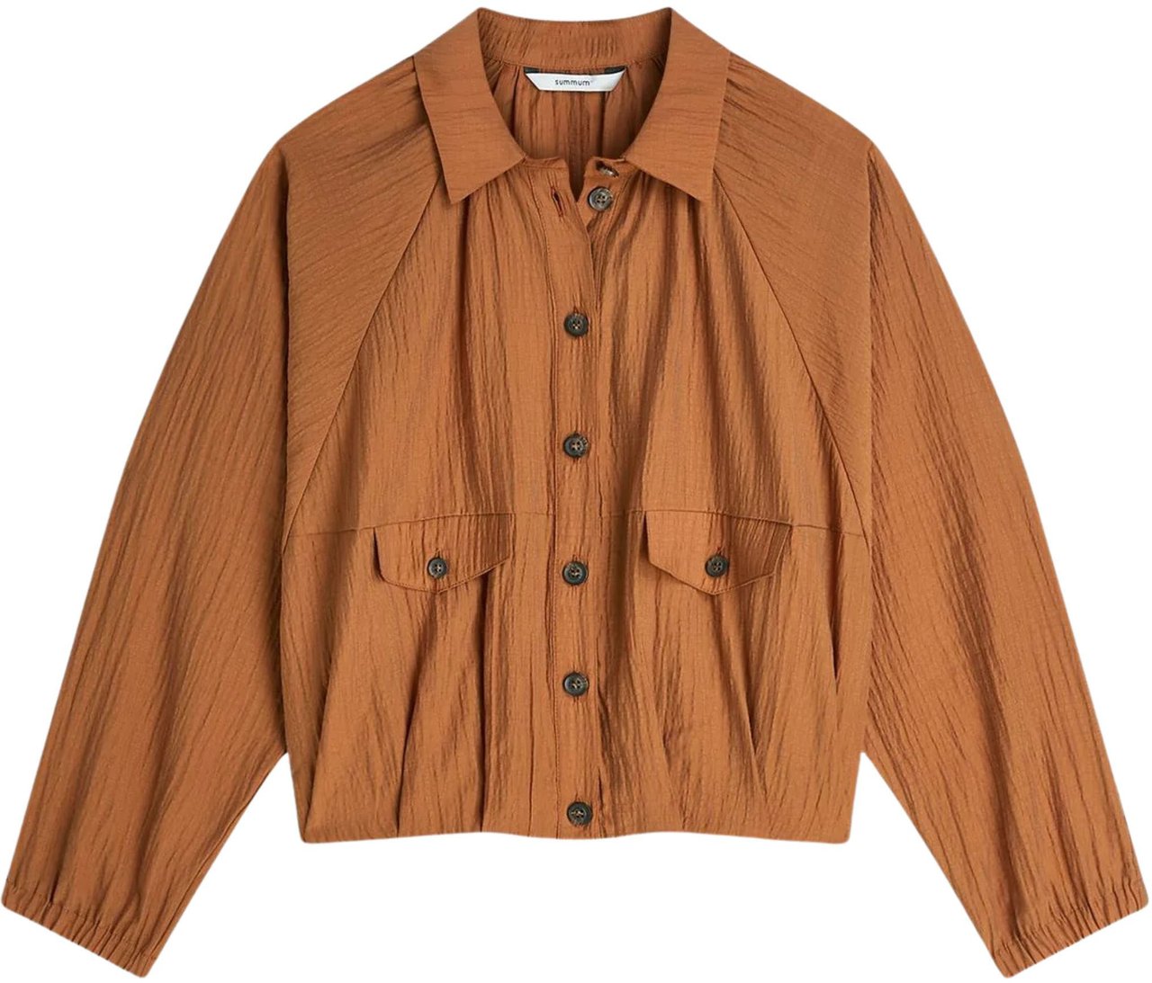 Summum Summum Blouse Jacket Lyocell Blend Cognac 2s3454-12373 Bruin