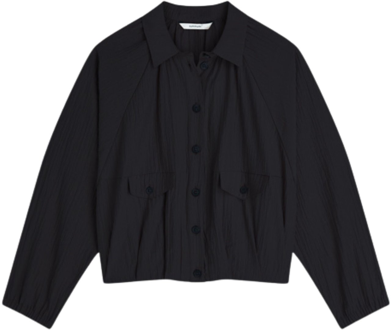 Summum Summum Blouse Jacket Lyocell Blend Zwart 2s3454-12373 Zwart