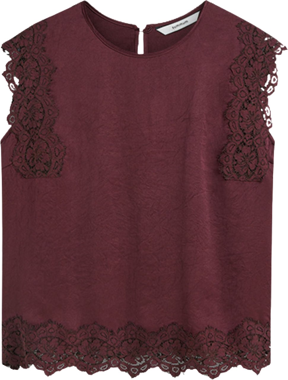 Summum Top Sleeveless Silky Casual Tops Bordeaux 2s3542-12493 Rood