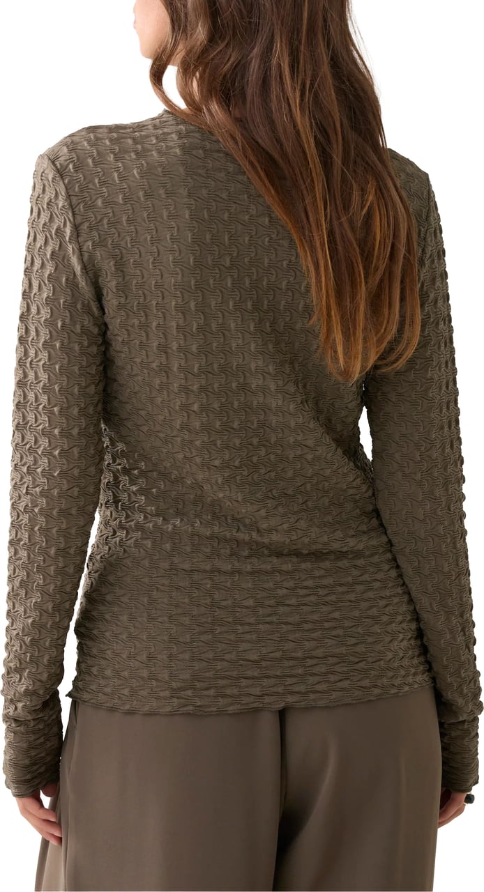Summum Summum Top Structure Jersey Tops Khaki 3s5166-30721 Groen