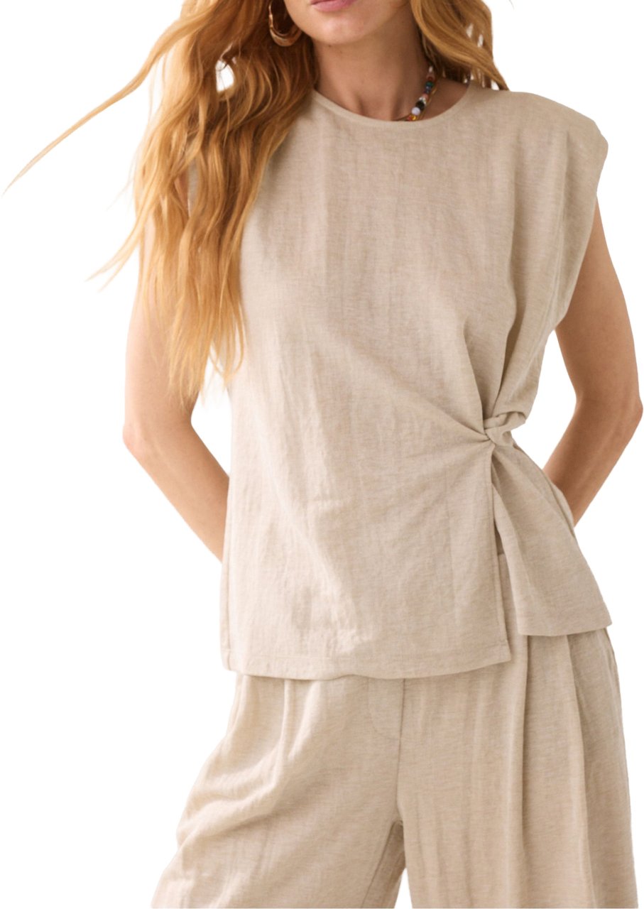 Summum Summum Top Linen Look Beige 3s5299-30761 Beige
