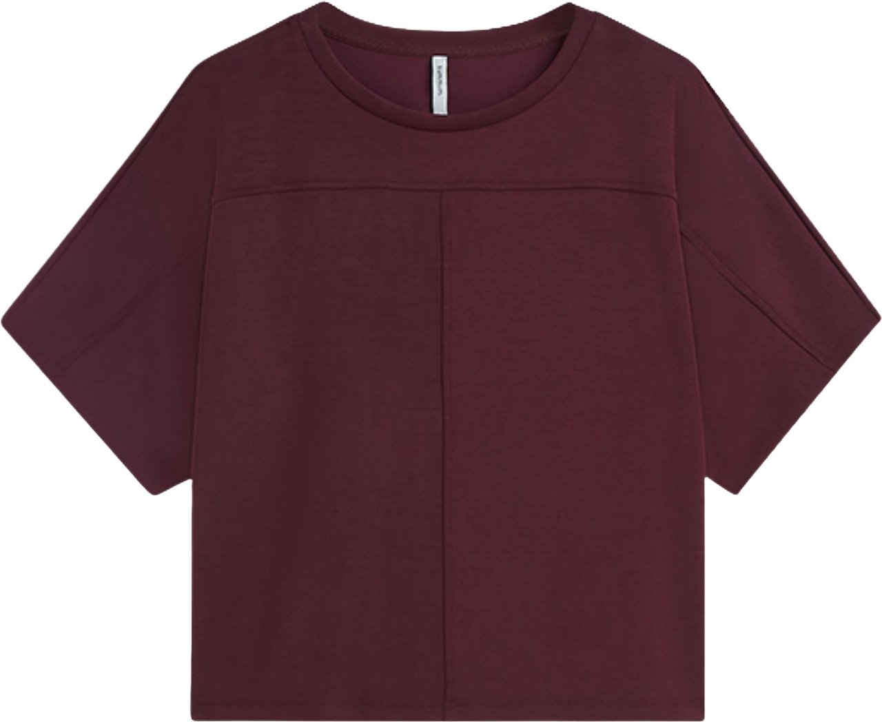 Summum Boxy Top Soft Scuba T-shirts Bordeaux 3s5335-30606 Rood