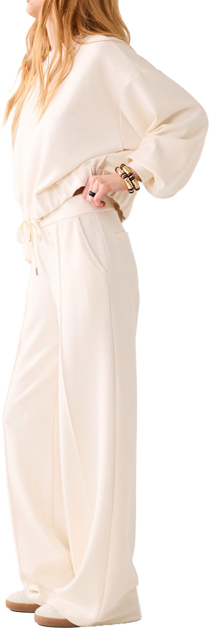 Summum Summum Trouser Soft Scuba  Ecru 4s2921-30606 Wit