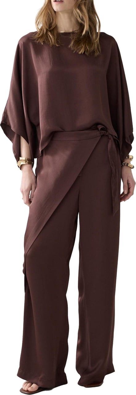 Summum Summum Trousers Heavy Silky Touch  Bruin 4s2943-12084 Bruin