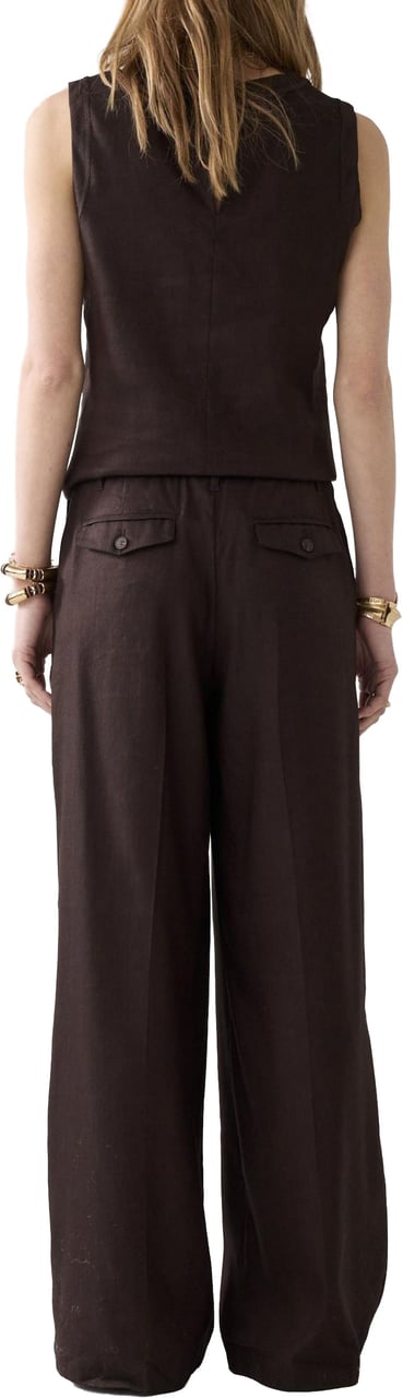 Summum Summum Trousers Linen Blend  Bruin 4s2953-11780 Bruin
