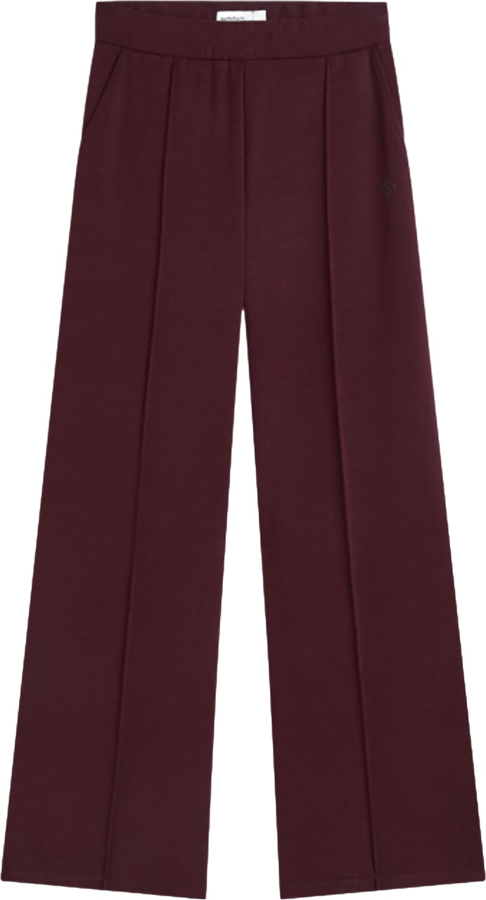 Summum Wide Leg Pant Soft Scuba Pantalons Bordeaux 4s3019-30606 Rood