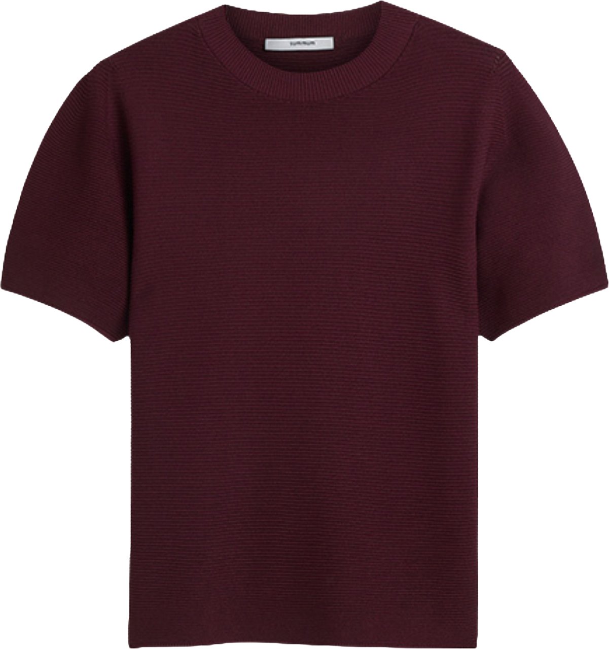 Summum Puff Sleeve Top Tech Viscose Knit Tops Bordeaux 7s8017-70087 Rood