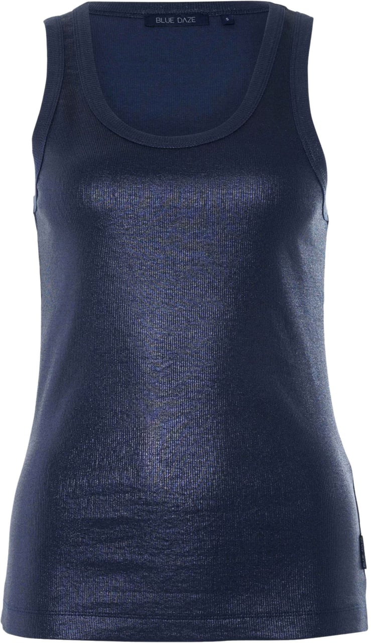 Summum Summum Rib Tanktop (3s4873) Singlets Donkerblauw Lisbon-5138 Blauw