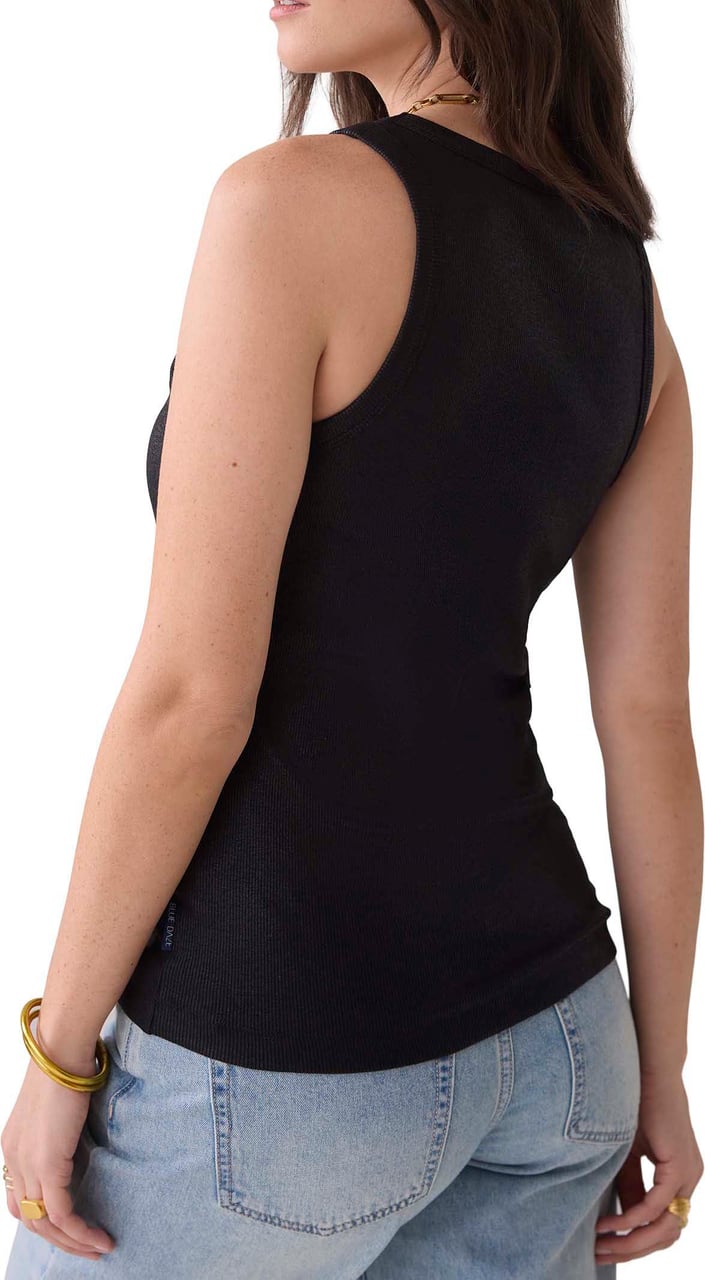 Summum Summum Rib Tanktop (3s4873) Singlets Zwart Lisbon-5138 Zwart