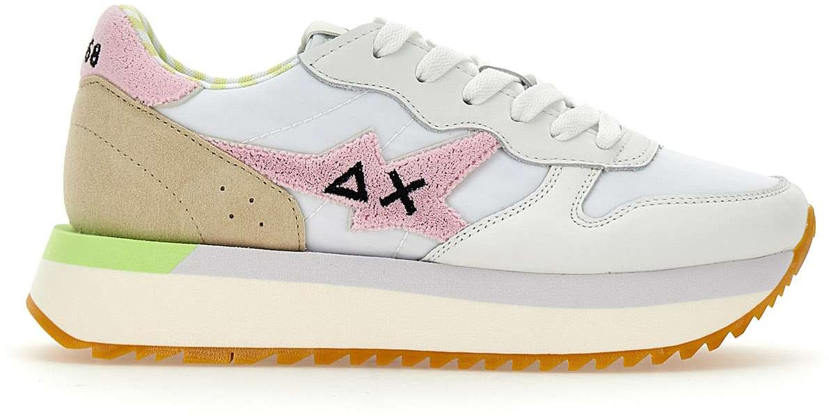 SUN68 Sneakers White Wit