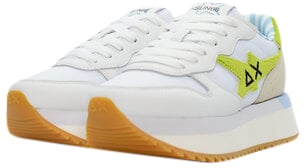 SUN68 Sneakers Biancolime Wit