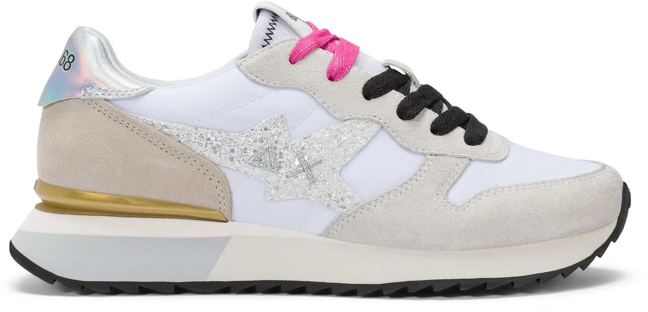 SUN68 Sneakers White Wit