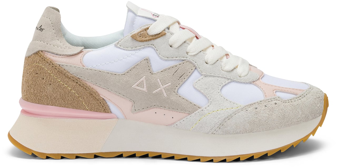 SUN68 Sneakers White Wit