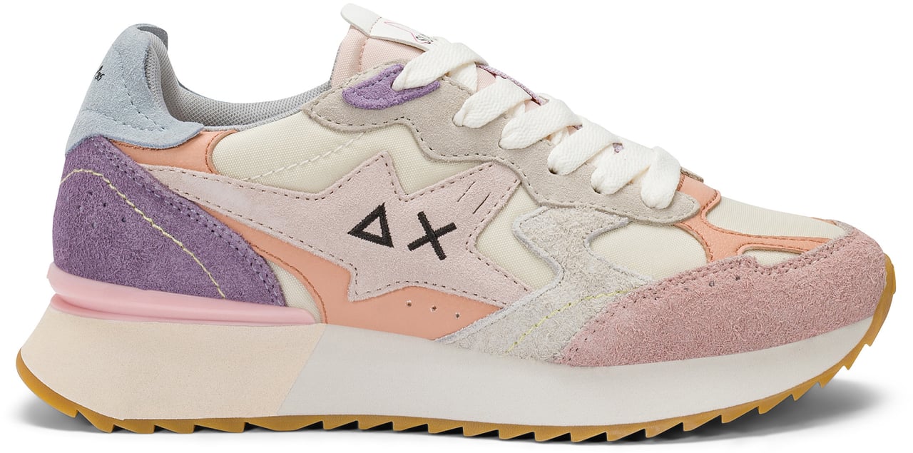 SUN68 Sneakers Bianco Panna Wit