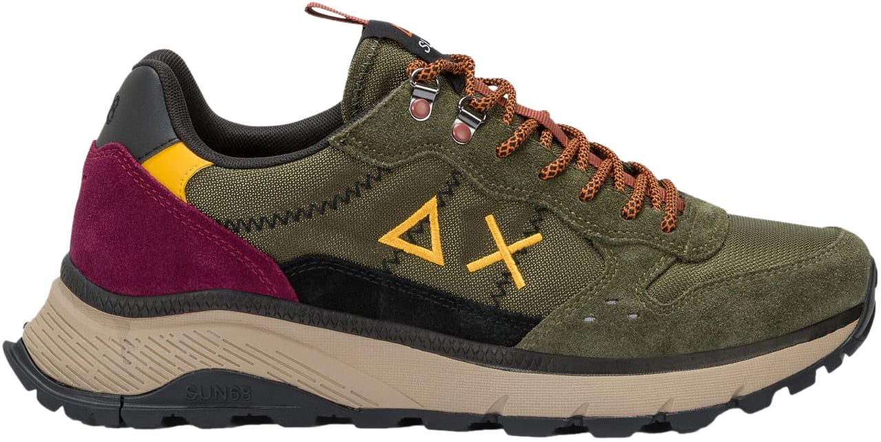 SUN68 Sneakers Militare Scuro Donkergroen