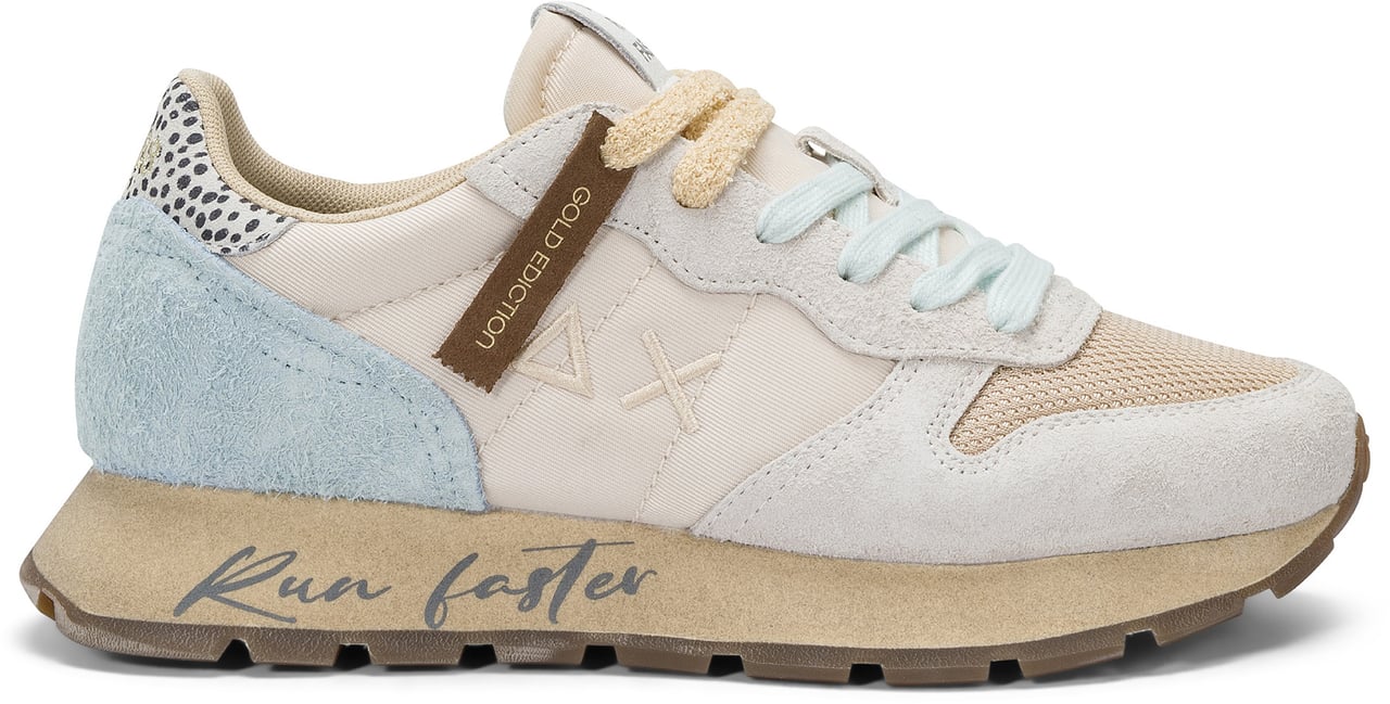 SUN68 Sneakers Bianco Panna Wit