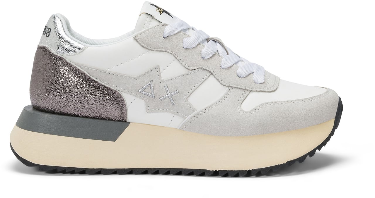 SUN68 Sneakers White Wit
