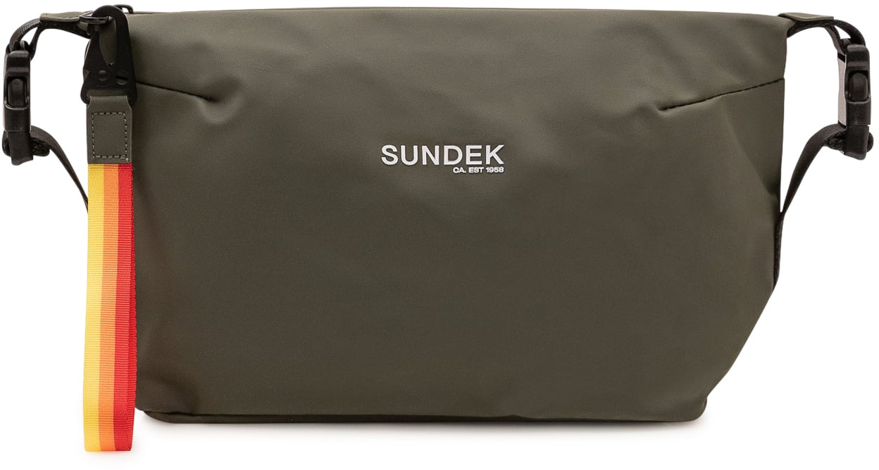 Sundek Beauty Case con Logo e Chiusura Zip Donkergroen