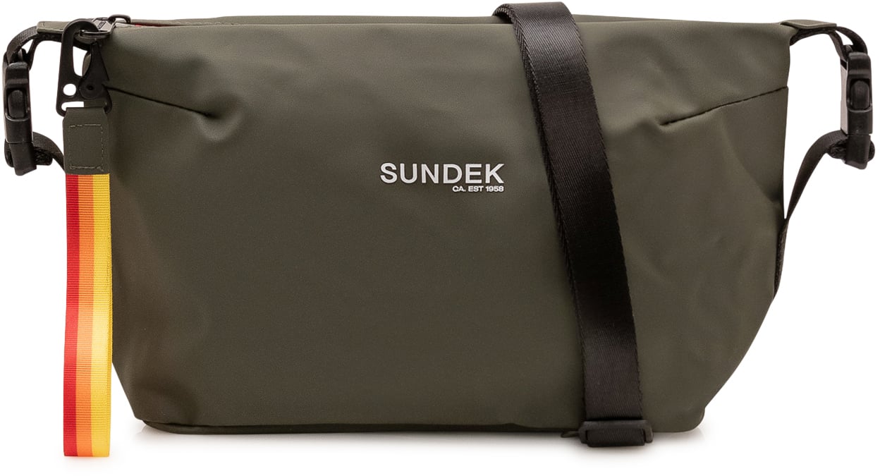 Sundek Beauty Case con Logo e Chiusura Zip Donkergroen
