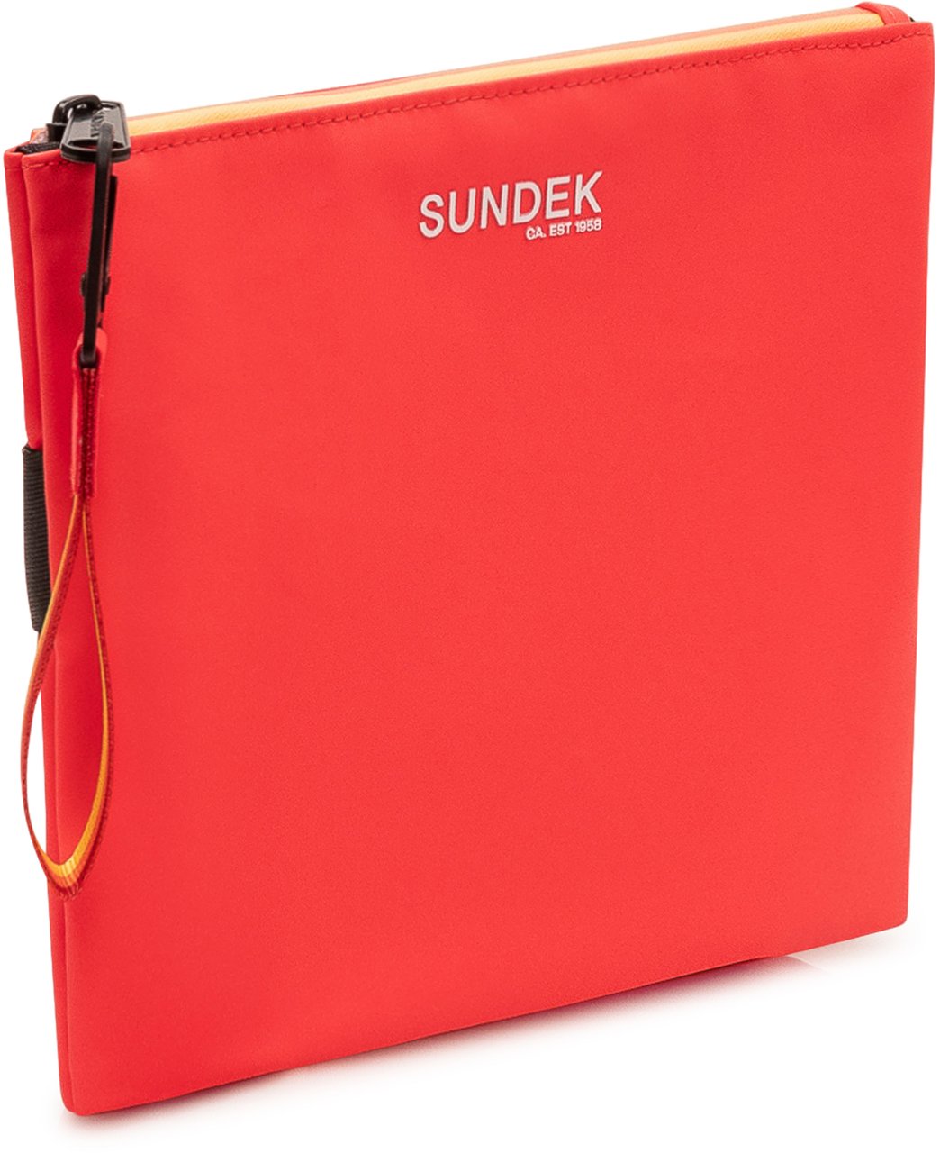 Sundek Pochette con Logo e Chiusura Zip Rood