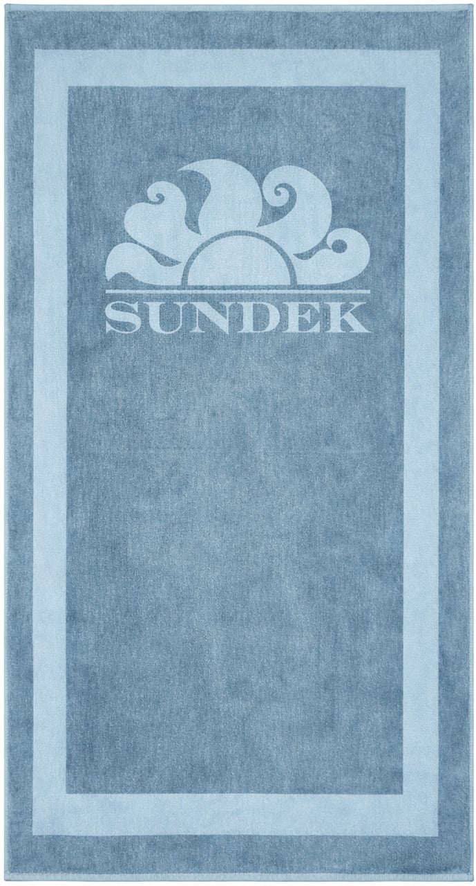 Sundek Telo Mare Jacquard con Logo Blauw