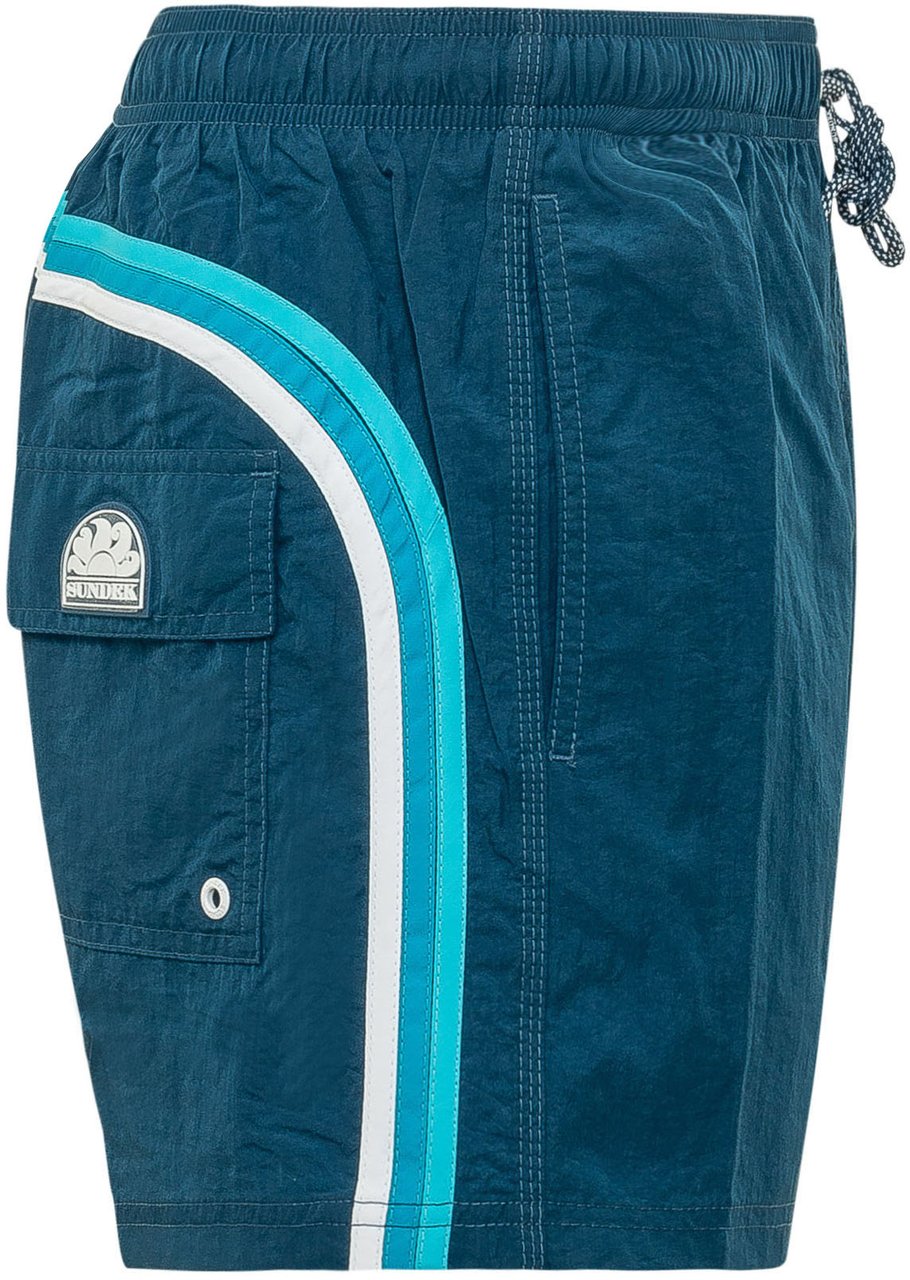Sundek Costume da Bagno con Vita Elasticizzata Navy