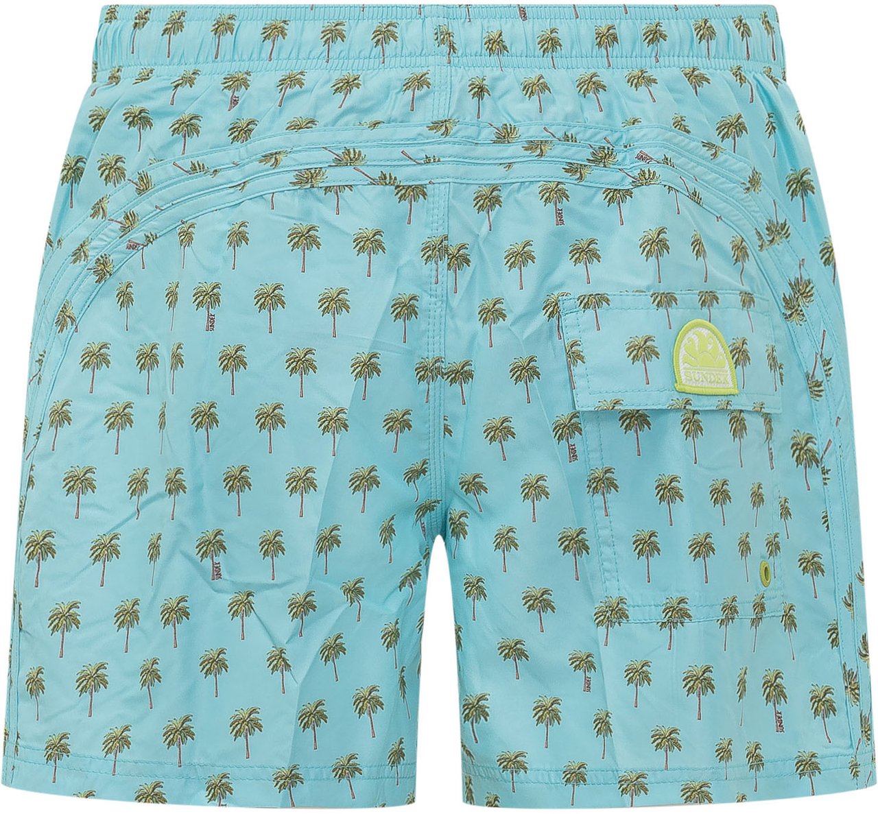 Sundek Boardshort con Stampa Palme Cyaan