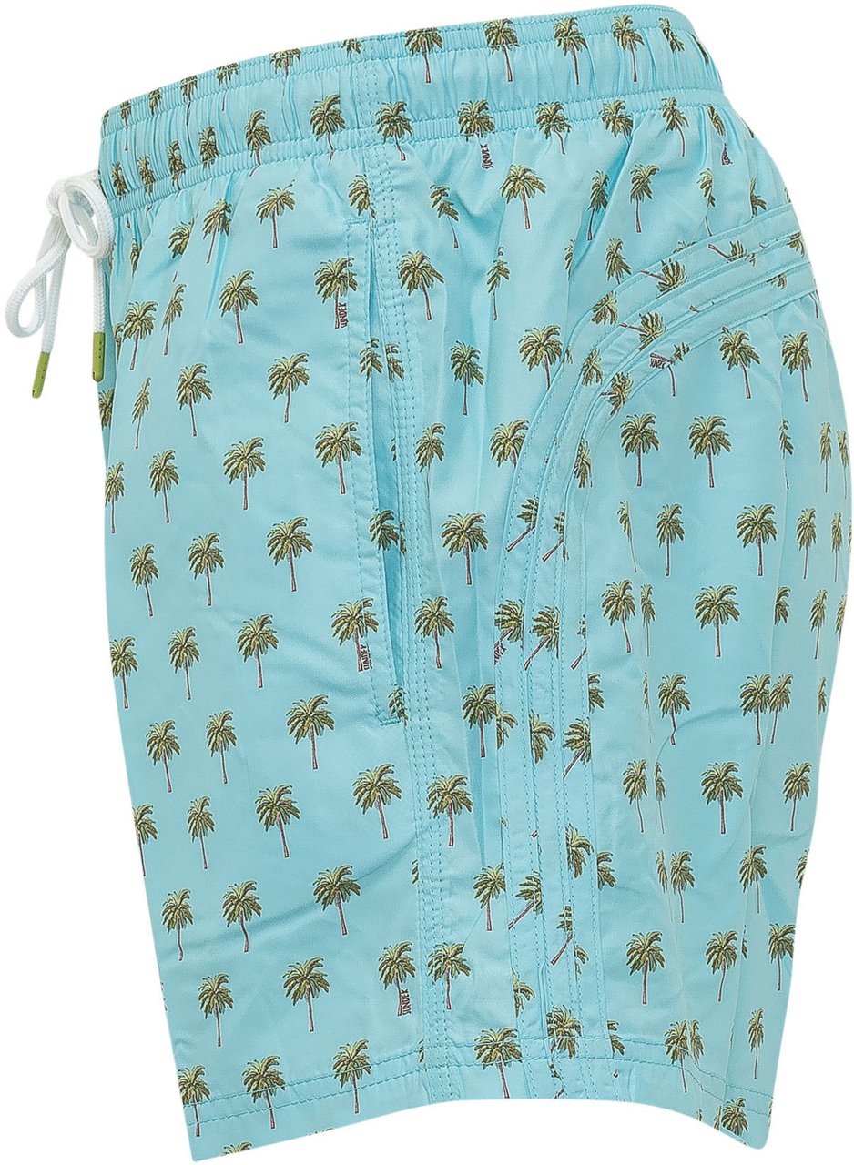 Sundek Boardshort con Stampa Palme Cyaan