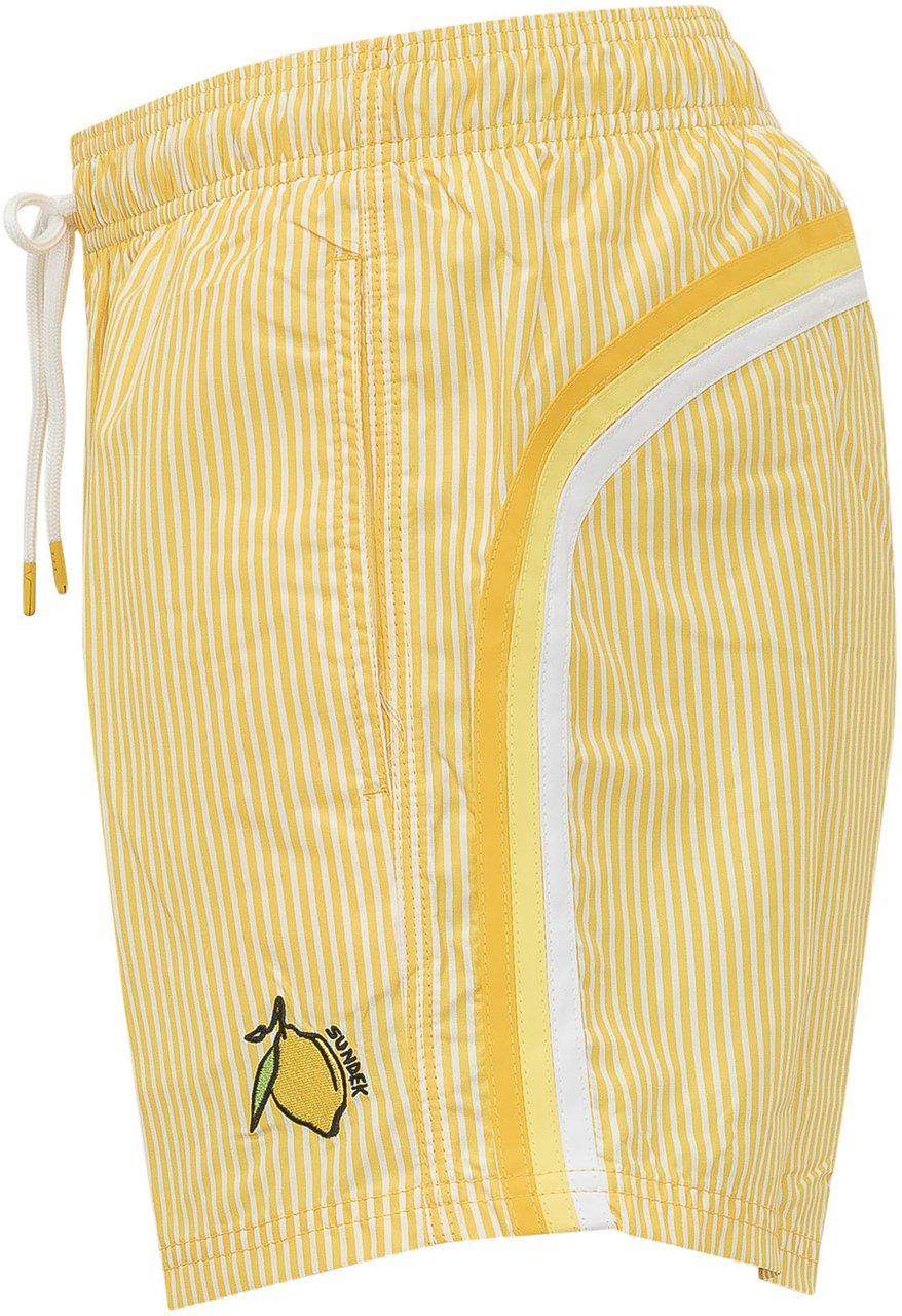 Sundek Boardshort con Stampa All Over Geel
