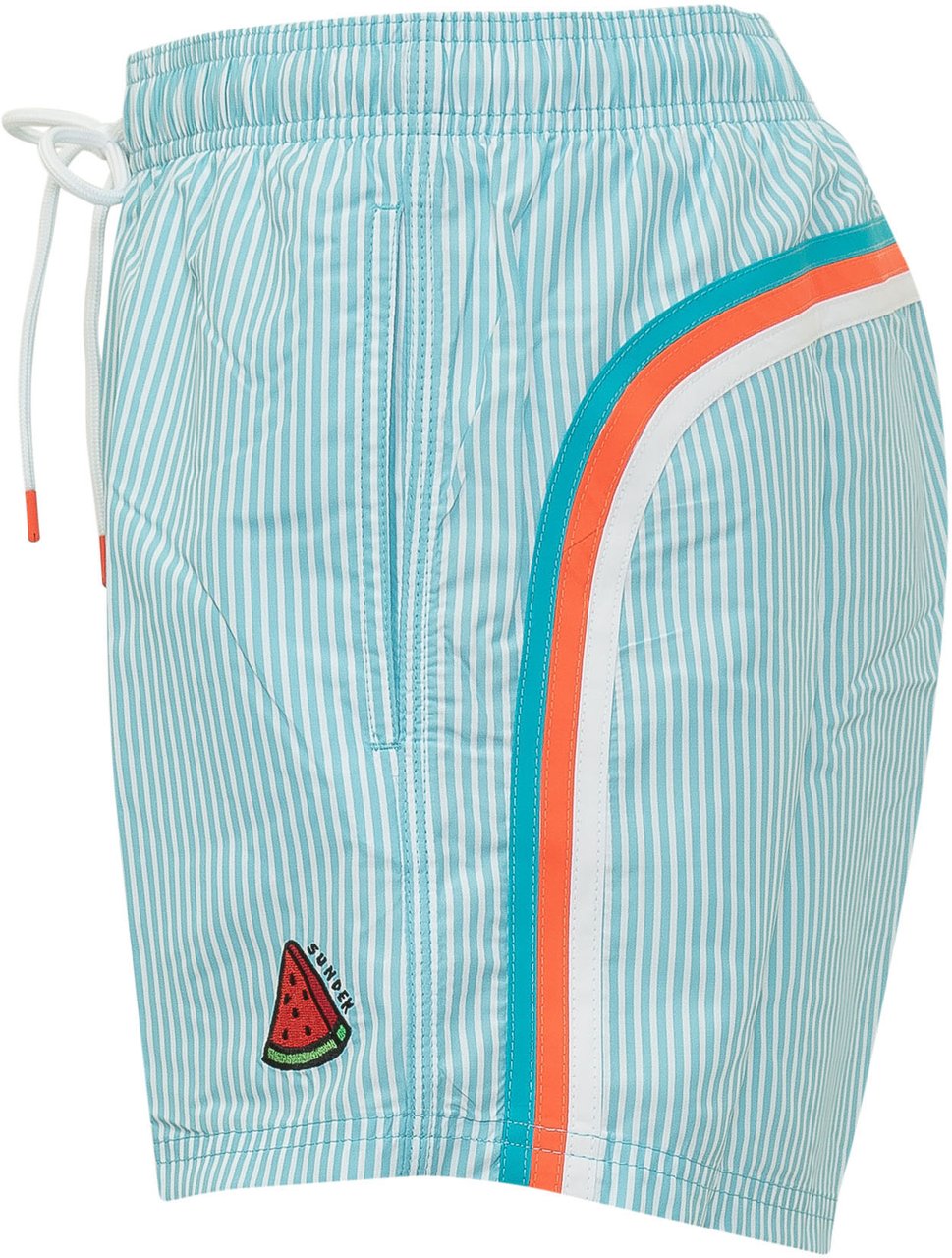 Sundek Boardshort a Righe con Coulisse Cyaan