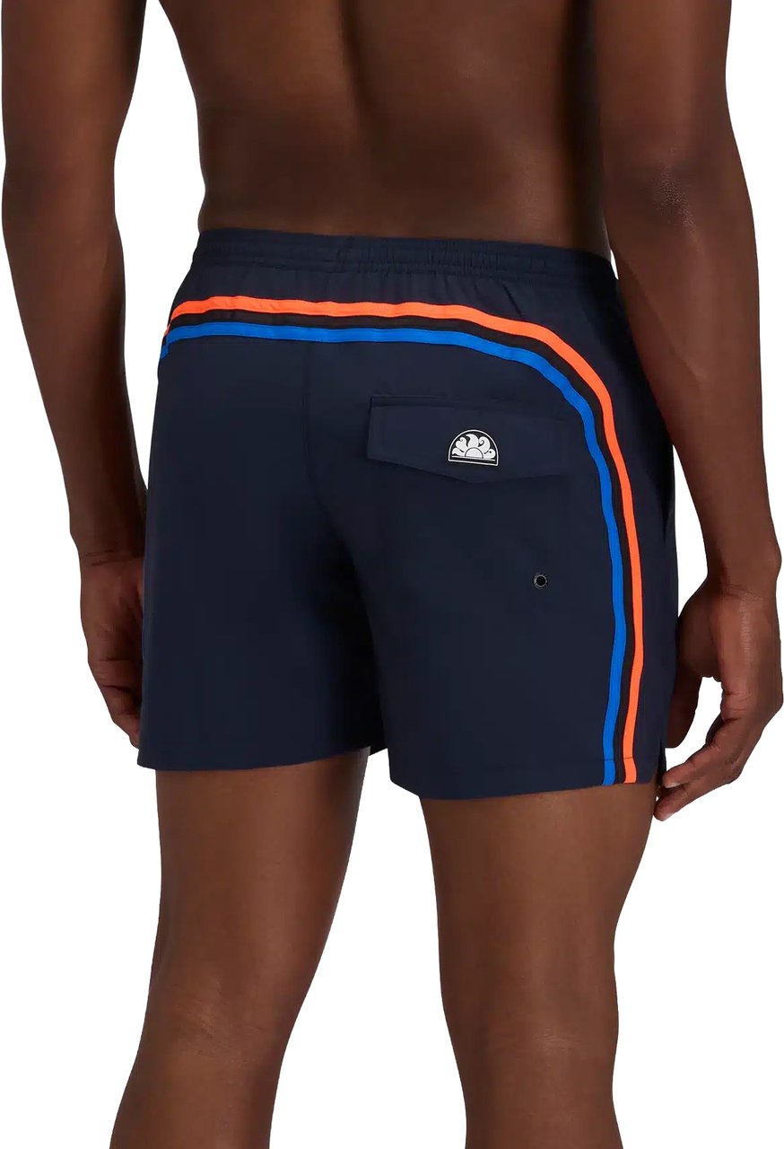 Sundek Elastic Rainbow Dark Navy + Removab Blauw