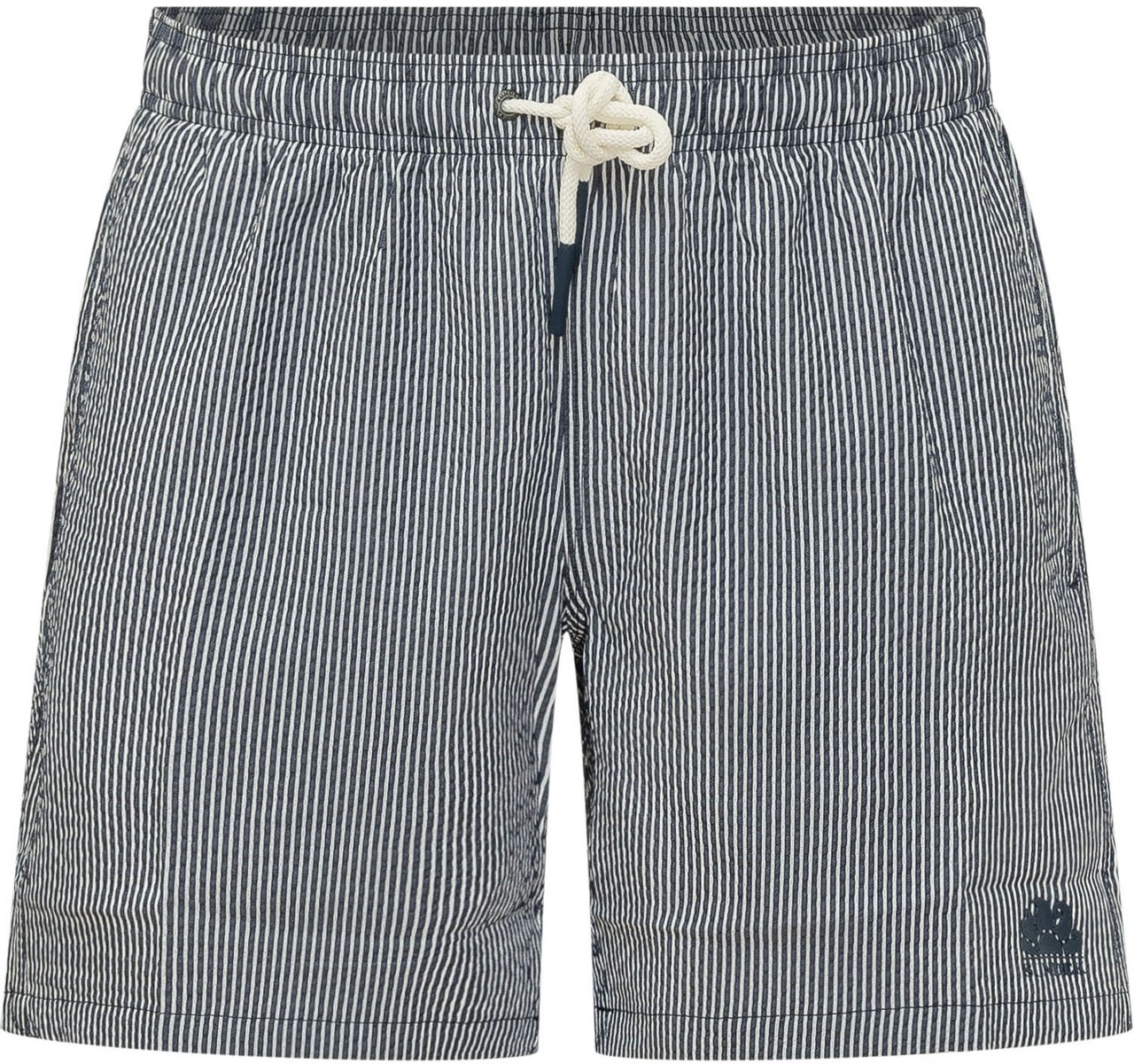Sundek Costume da Bagno Corto a Righe con Coulisse Navy