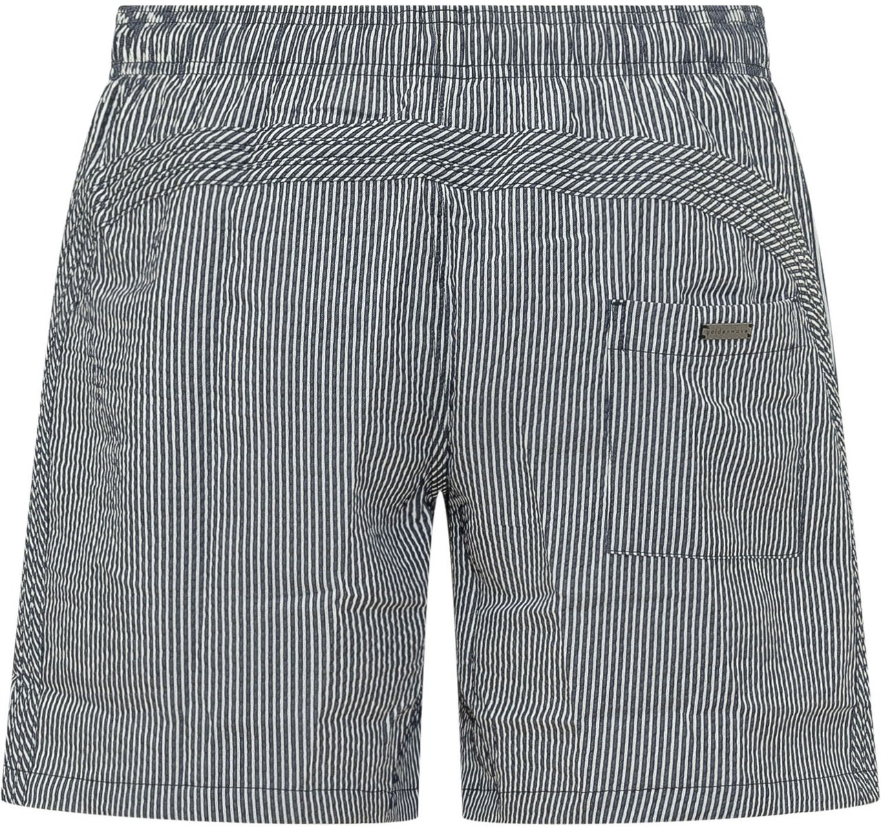 Sundek Costume da Bagno Corto a Righe con Coulisse Navy