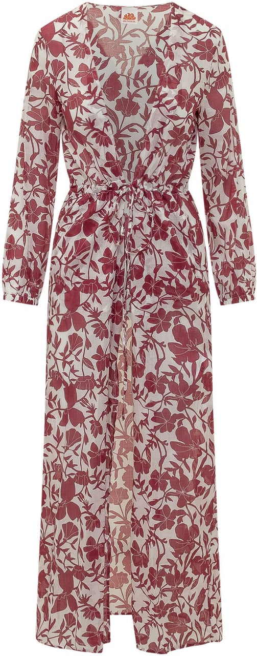 Sundek Abito Lungo con Stampa Floreale Wit