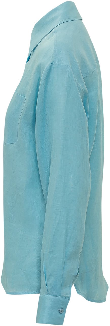 Sundek Camicia con Colletto e Tasca Applicata Lichtblauw