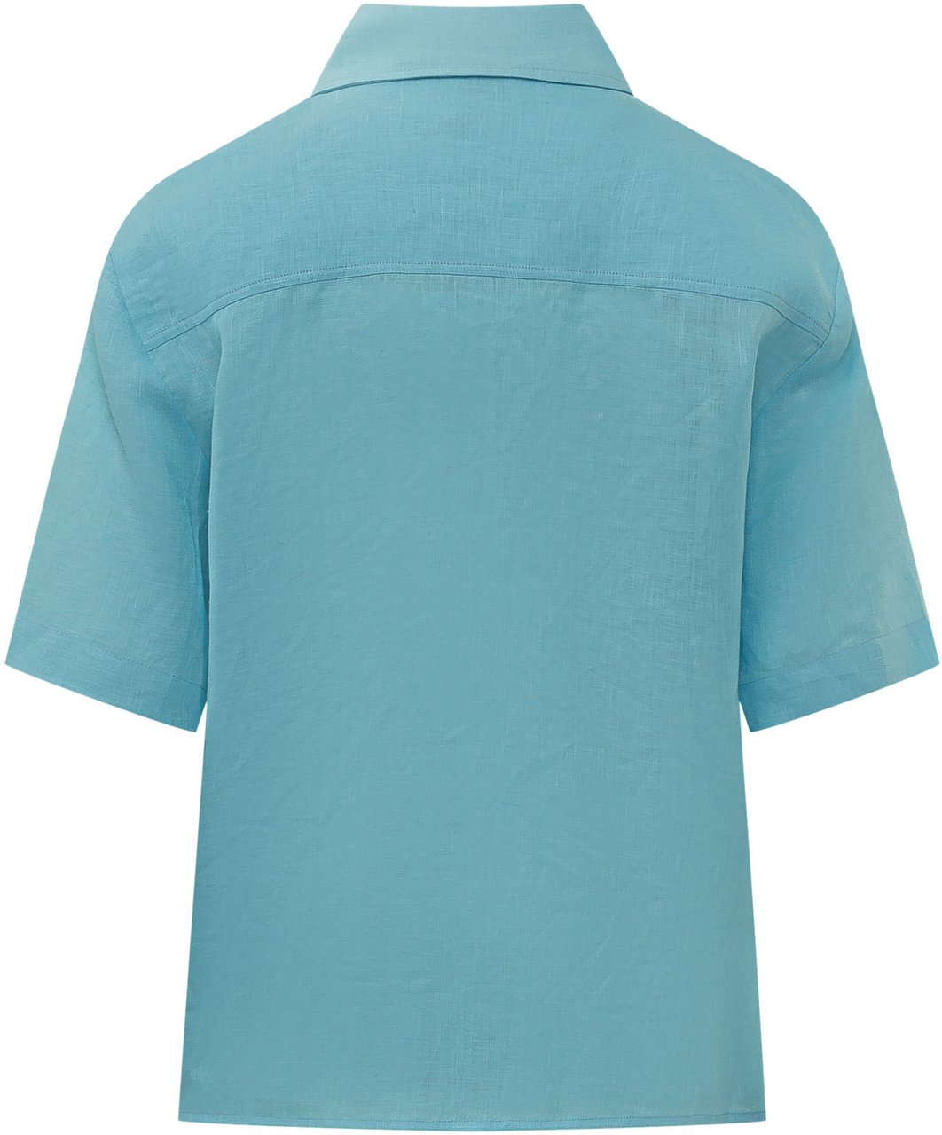 Sundek Camicia con Colletto e Tasca Applicata Lichtblauw