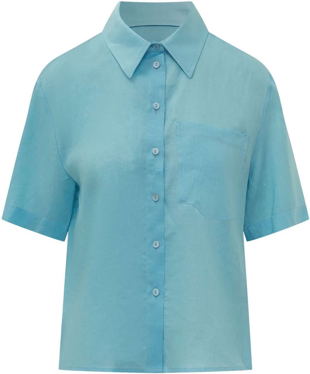 Sundek Camicia con Colletto e Tasca Applicata Lichtblauw