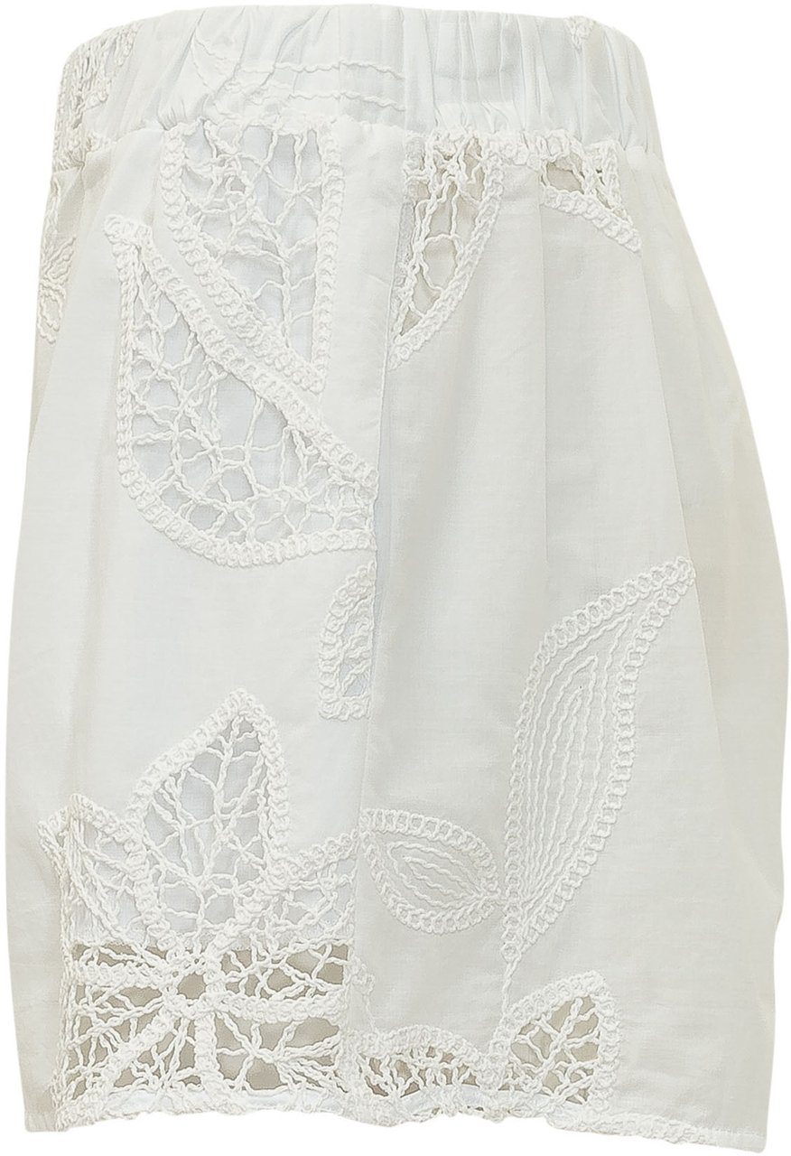 Sundek Shorts con Ricamo Floreale Wit