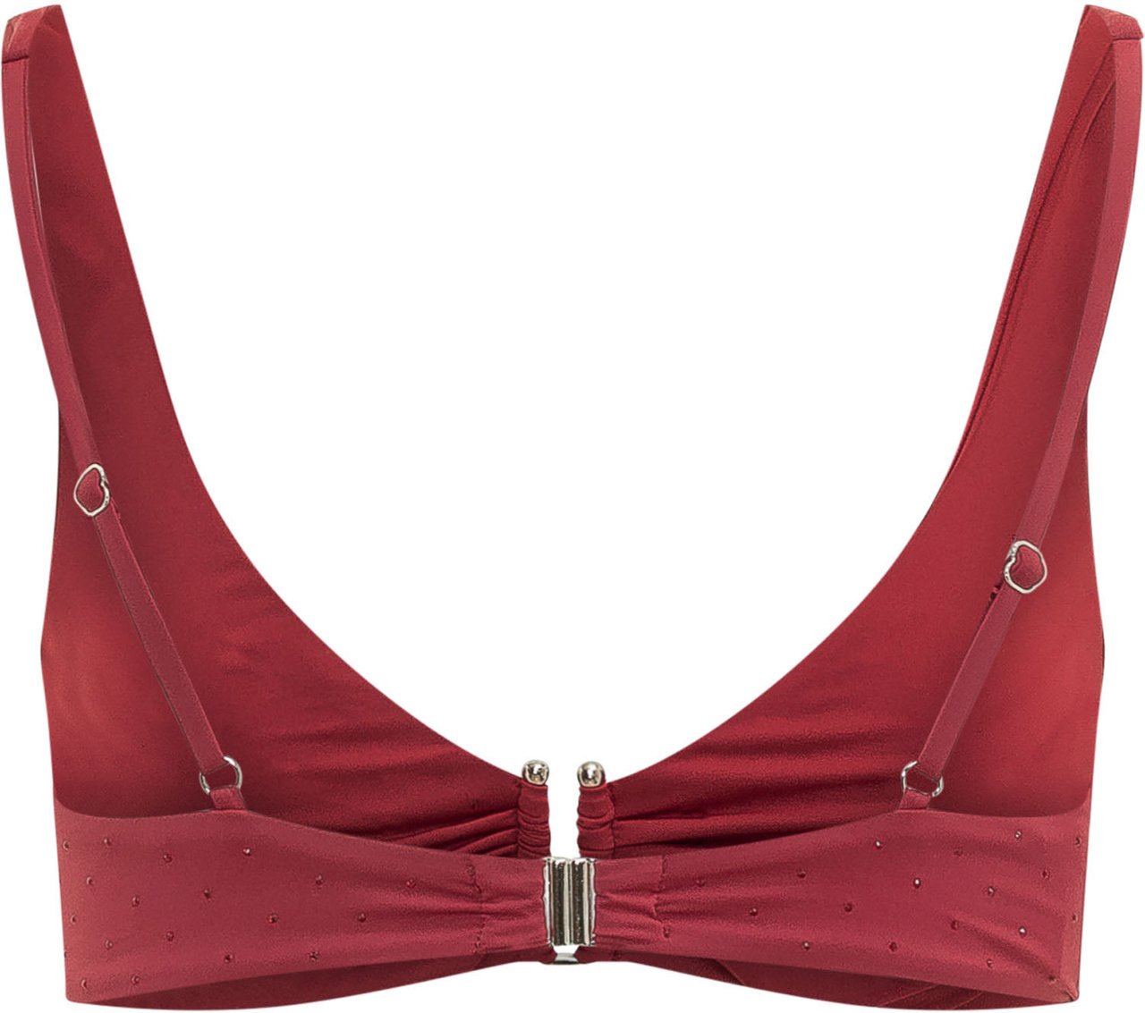 Sundek Top Bikini Bralette con Spalline Larghe e Chiusura Frontale Maroon