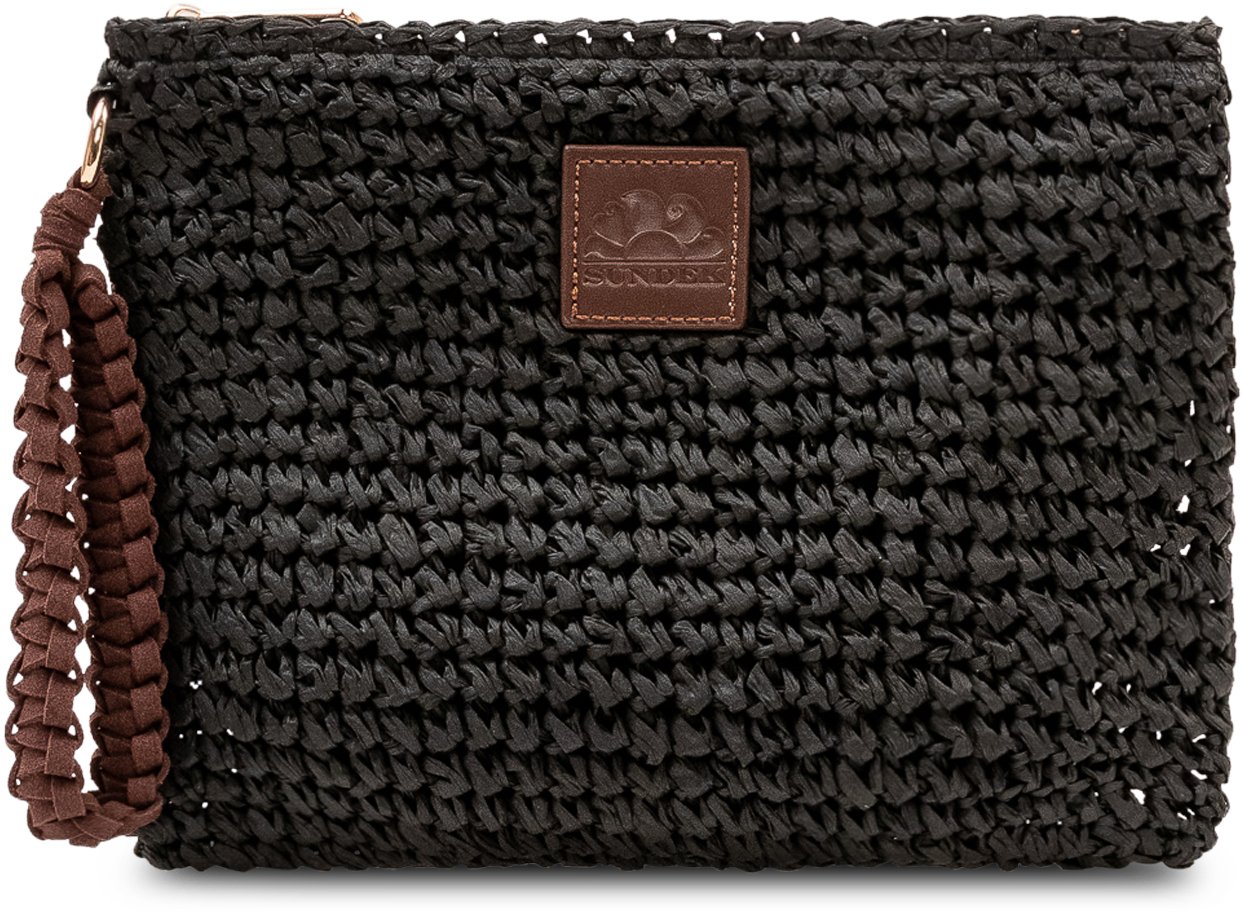 Sundek Pochette Intrecciata con Laccetto da Polso Zwart