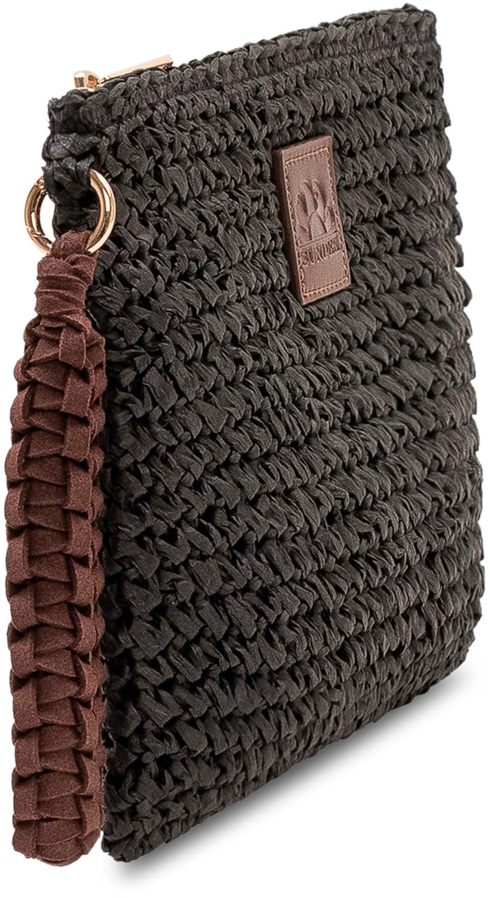 Sundek Pochette Intrecciata con Laccetto da Polso Zwart
