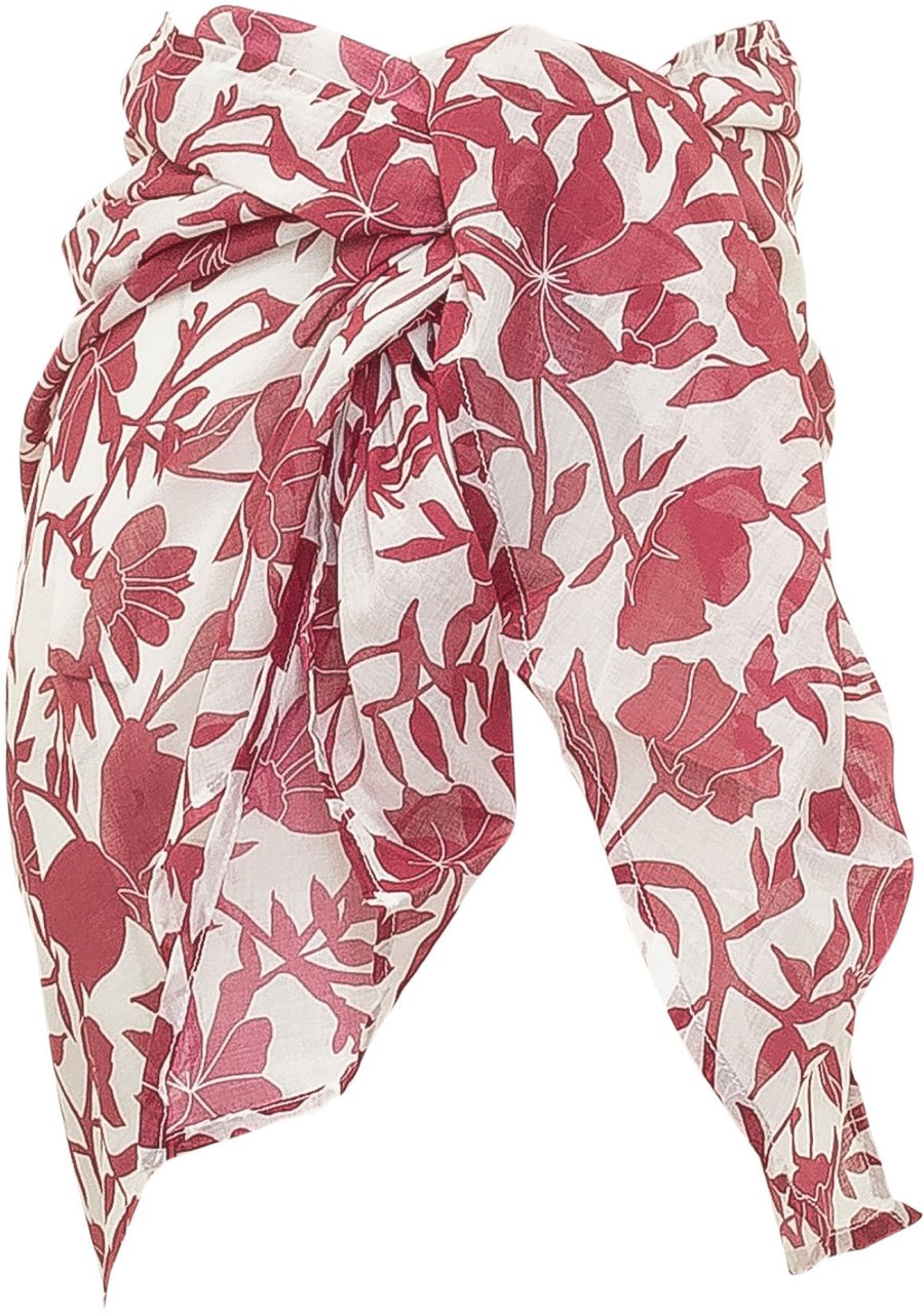 Sundek Pareo Corto con Stampa Floreale Rood