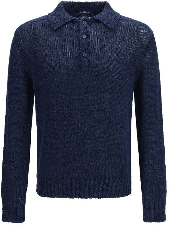 Sunflower Sunflower Blue Cotton Polo Shirt Blauw