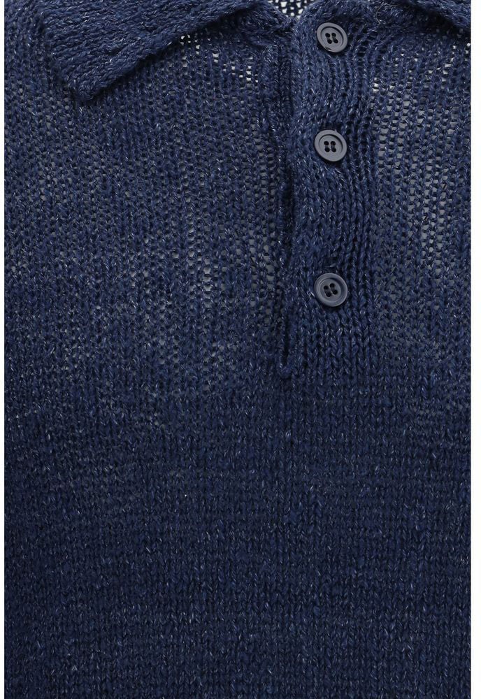 Sunflower Sunflower Blue Cotton Polo Shirt Blauw