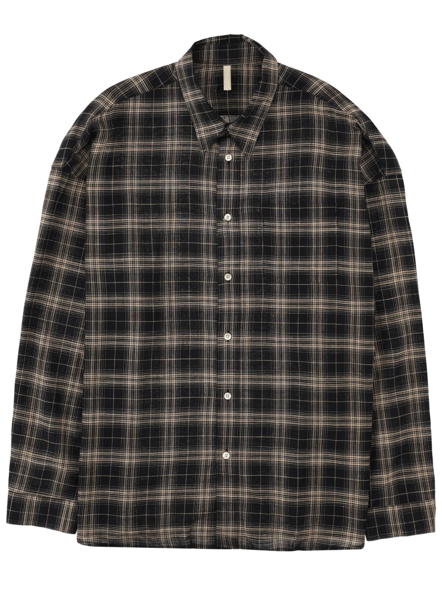Sunflower Muted Tones Classic Plaid Casual Shirt Zwart